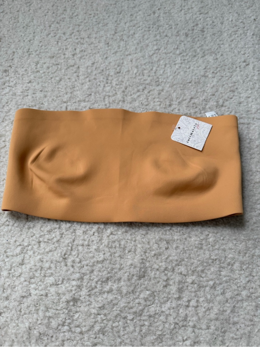 Free People Strapless Bandeau Top in Warm Camel Tan Bra XS